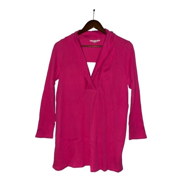 Women Within Thermal Rib Knit Top Size 14/16 M Colorful Casual Work Pullover‎ - Picture 1 of 6